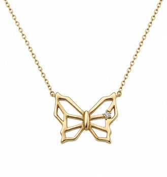 Złoty naszyjnik damski 375 Motyl z diamentem 0,003 ct N05649YC P1cz (1).jpg